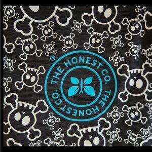 The Honest Co. Skull Pocket Tote Cotton Canvas Bag 19 x 14